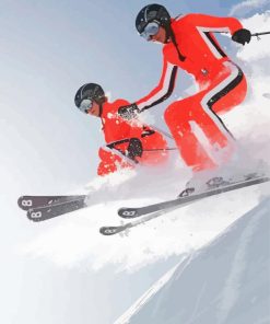 Ski Women paint by number