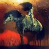 Skull Woman And Horse By Beksinski paint by number