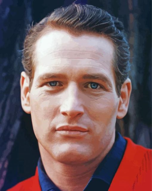 The American Actor Paul Newman paint by number