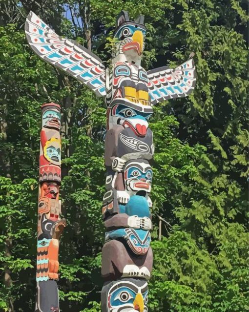 Totem Pole paint by number