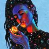 Universe Girl Smoking paint by number