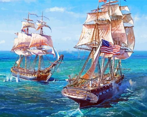 Uss Constitution Ship paint by number