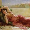 Vintage Woman Reclining paint by number