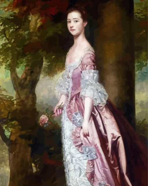 18th Century Woman Art paint by number