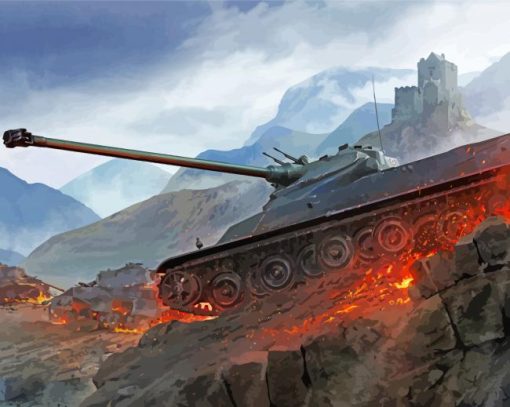 AMX 50 War Tank paint by number