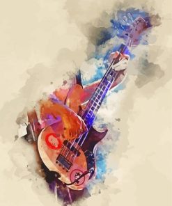 Abstract Bass Player paint by number