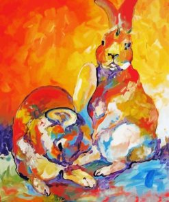 Aesthetic Hares paint by number