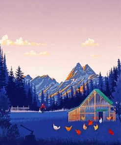Alaska Illustration Art paint by number