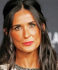 American Actress Demi Moore paint by number