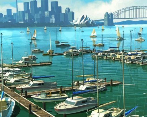 Australia Sydney Harbor Paint by number