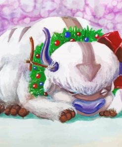 Avatar Appa Christmas paint by number