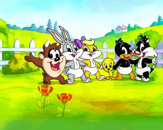 Baby Looney Tunes Characters - Paint By Number - NumPaints - Paint by  numbers