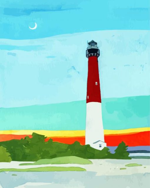 Barnegat Lighthouse Art paint by number
