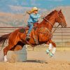 Barrel Racing paint by number