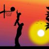 Basketball Silhouette paint by number