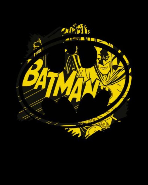 Batman Logo Pop Art paint by number