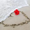 Beach Heart And Flower paint by number