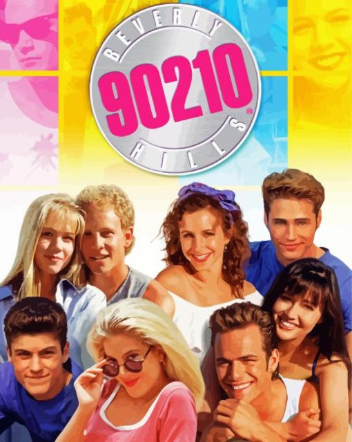 Beverly Hills 90210 Drama Serie paint by number