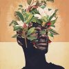 Black African Floral Man Head paint by number