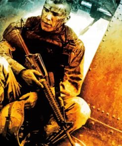Black Hawk Down Character paint by number