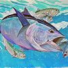 Bluefin And Bluefish Art paint by number