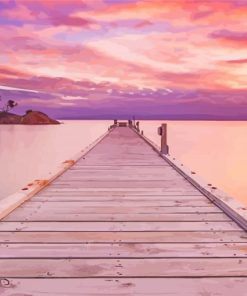 Boardwalk At Sunset Tasmania paint by number