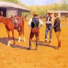 Buying Polo Ponies In The West By Frederic Remington paint by number