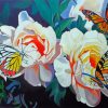 Chelms Peonies Butterflies paint by number