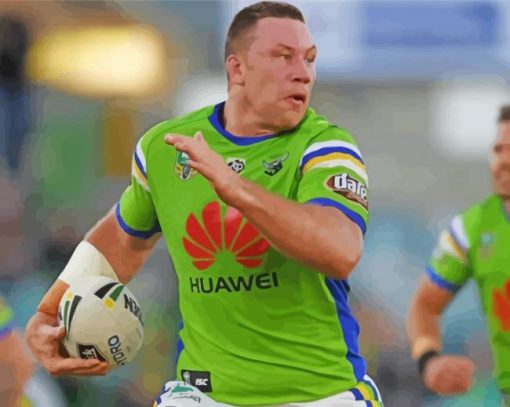 Canberra Raiders National Rugby League Player Paint by number