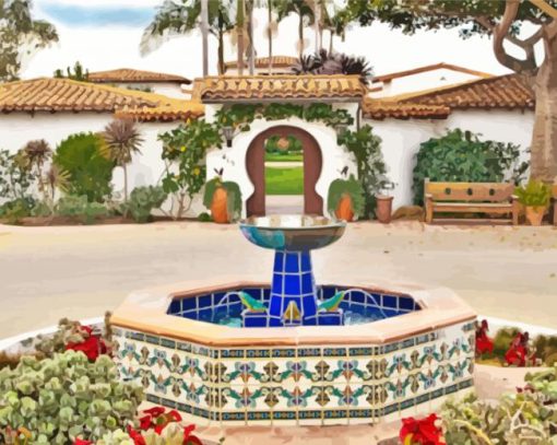 Casa Romantica Cultural Center And Gardens San Clemente California paint by number