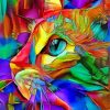 Cat Abstract Illustration paint by number