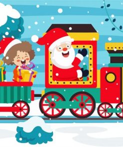 Christmas Train paint by number
