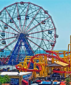 Coney Island Wheel paint by number
