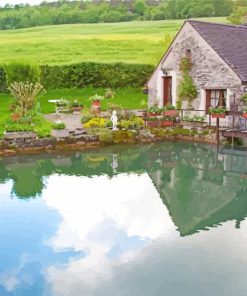 Cottage Pond paint by number