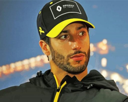 Daniel Ricciardo Race Car Driver Paint by number