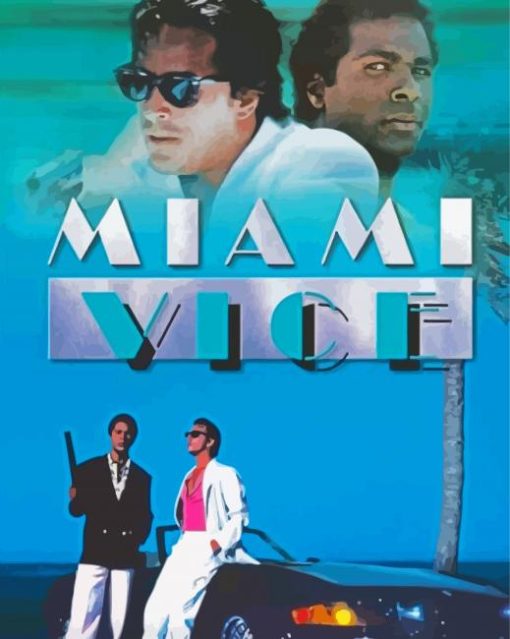 Drama Serie Miami Vice paint by number