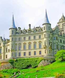 Dunrobin Castle In Sutherland Scotland paint by number