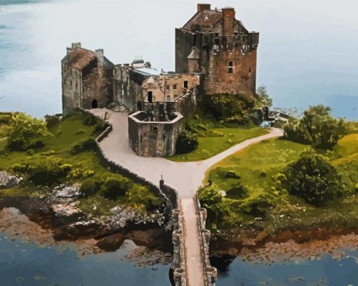 Eilean Donan Castle United kingdom paint by number