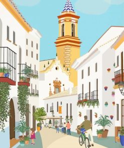 Estepona Poster paint by number