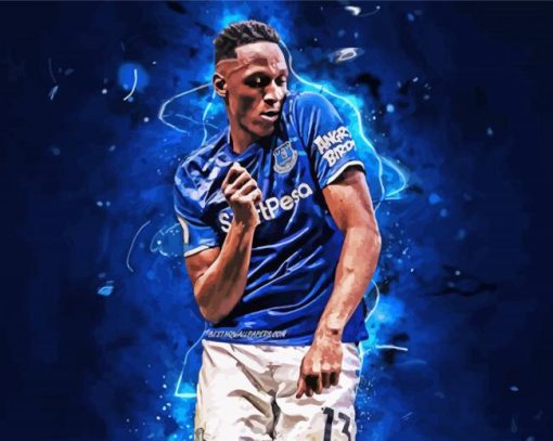 Everton Soccer Football Player paint by number
