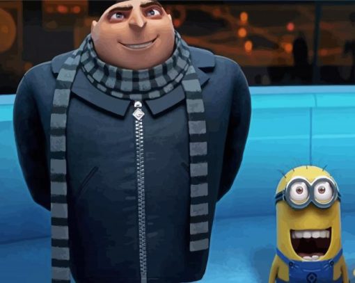 Felonious Gru And Bob The Minion paint by number