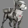 Grey Robot Dog paint by number