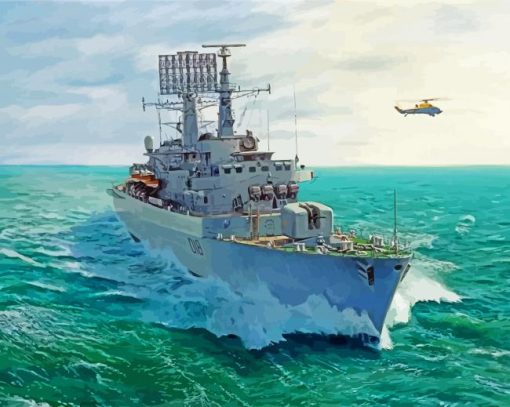 HMS British Navy Ships paint by number