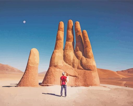 Hand Of The Desert Statue Atacama Desert paint by number