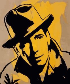 Humphrey Bogart Pop Art paint by number