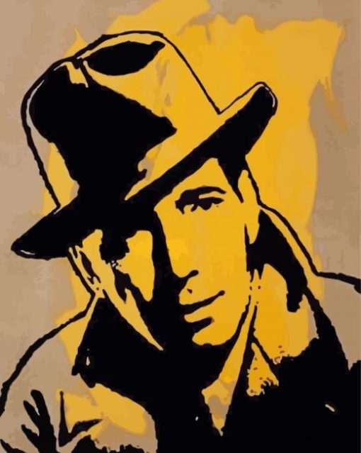 Humphrey Bogart Pop Art paint by number
