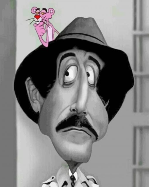 Inspector Clouseau Caricature paint by number