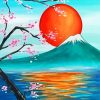 Japanese Sunset paint by number