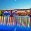 Knoxville Bridge Reflection paint by number