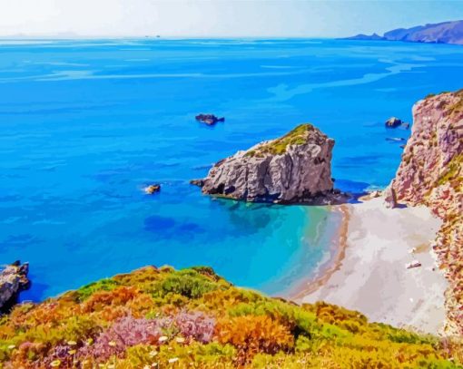 Kythira Greece Seascape paint by number